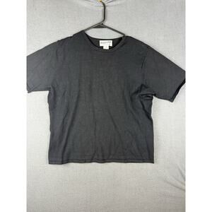 Pendleton Vtg Womens XL Black Silk Blend Short Sleeve Shirt Quiet Luxury S1007
